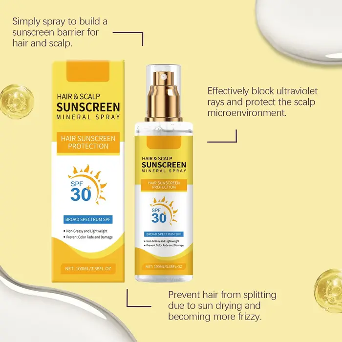 + cuir chevelu Spray résistant au soleil prévenir les coups