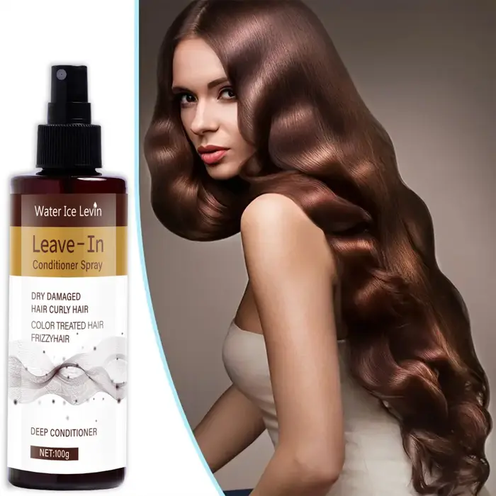 Spray Après-Shampoing Kératine & Huile d'Argan - Hydratation Intensive Cheveux Bouclés/Colorés - Anti-Frisottis & Brillance