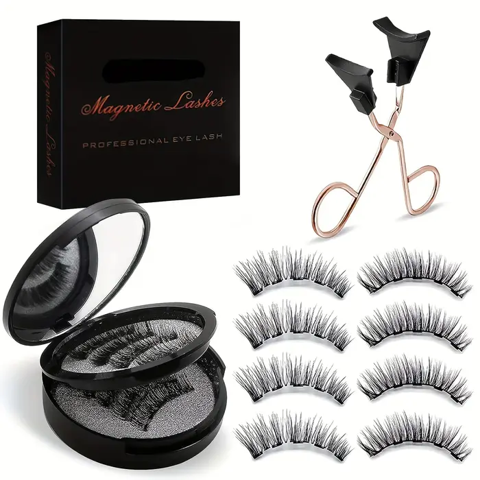 8 pièces Kit de cils magnétiques faux