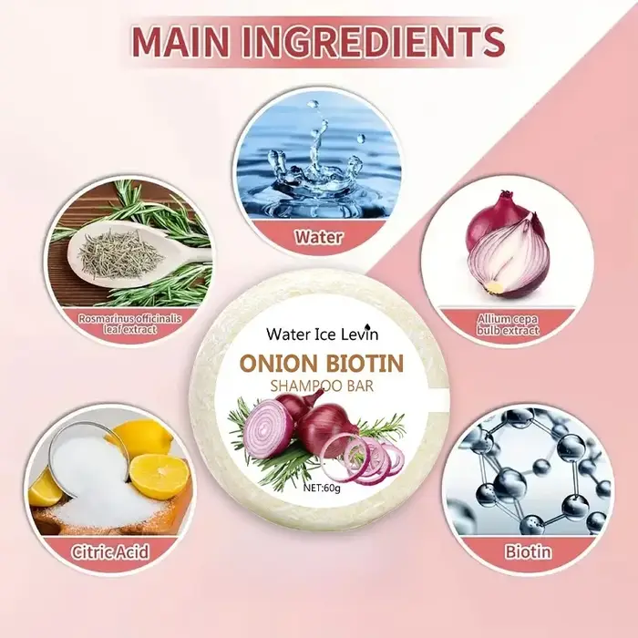 Savon Shampoing à l'oignon et à la biotine - 60 g