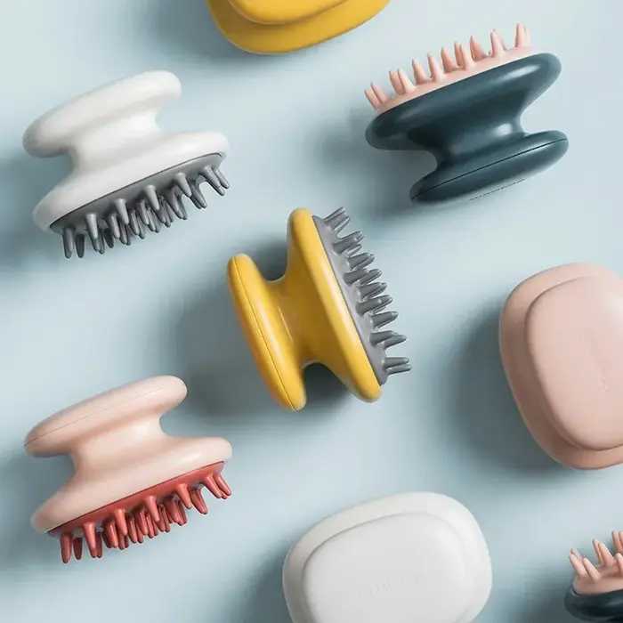 Brosse de massage du cuir chevelu en silicone