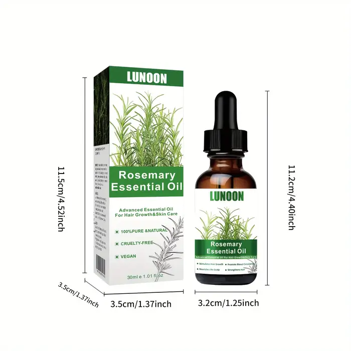 Huile essentielle de romarin 30ml pour la croissance et la soin des cheveux, extrait d'huile végétale pour cheveux amincissants, alimentation du cuir chevelu et brillance saine