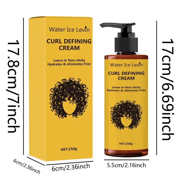 Crème coiffante pour cheveux bouclés - Contient l'huile d'argan marocaine