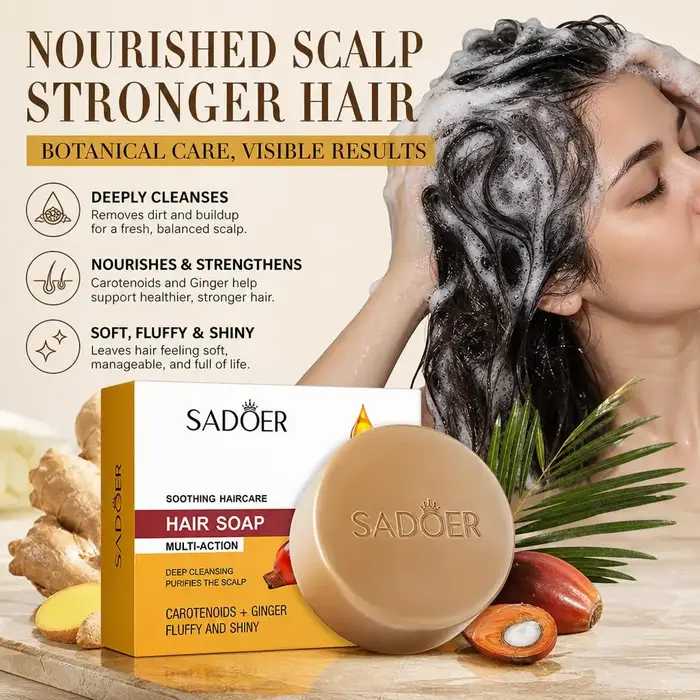 Shampoing Solide au Gingembre Naturel