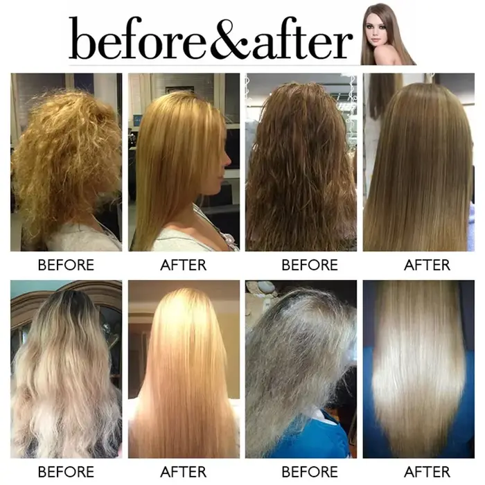 PURC traitement capillaire à la kératine brésilienne lissage réparation cheveux endommagés