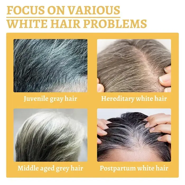 Shampoing de traitement des cheveux gris et blanc