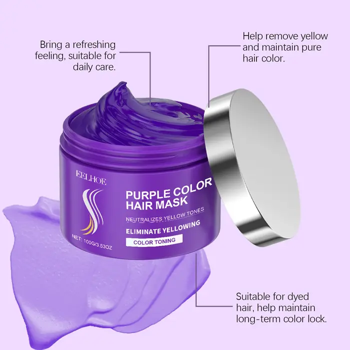 Masque capillaire violet à la kératine