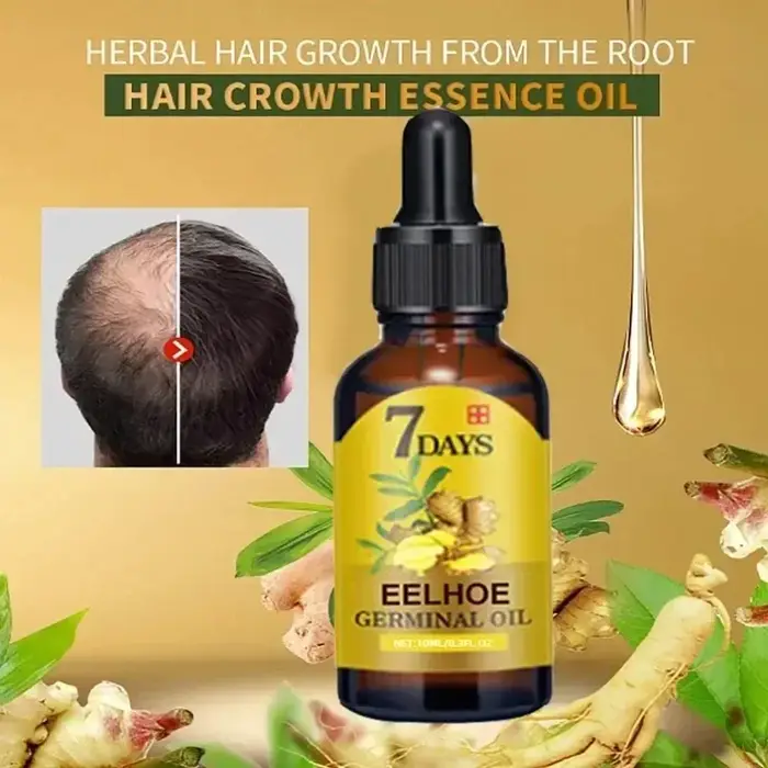 Huile de Croissance Rapide des Cheveux en 7 Jours pour Homme et Femme