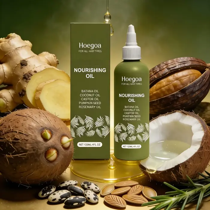 Huile de romarin Hoegoa, traitement anti-chute de cheveux, repousse des cheveux, hydratant, fortifia