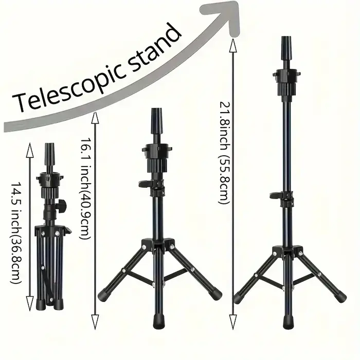 Support de tête de Mannequin réglable 36cm-56cm, trépied, support de tête de formation pour Salon de