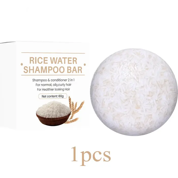 1/2/3 pièces riz biologique shampooing barre de savon nettoie sans huile conditionnement savon riz e