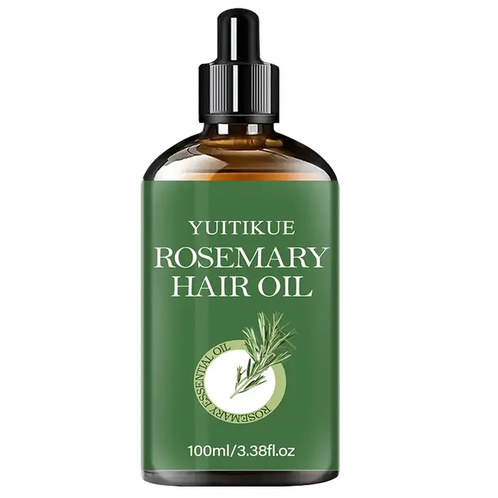 Huile capillaire à la romarin YUITIKUE, 100 ml, huile essentielle naturelle pour le cuir chevelu et