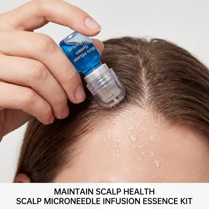 Kit d'essence pour le soin du cuir chevelu 0,25 mm, sérum nourrissant pour les cheveux, peptide de cuivre, rafraîchit le cuir chevelu, non gras, absorption rapide, soin quotidien du cuir chevelu