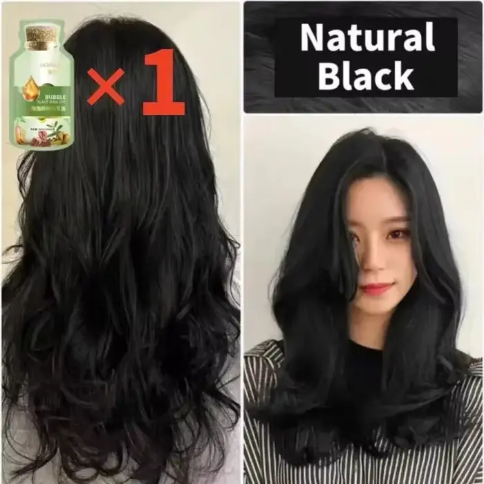 Shampoing 3 en 1 à base de plantes naturelles, 100ml, changement de couleur, cheveux gris au brun fo