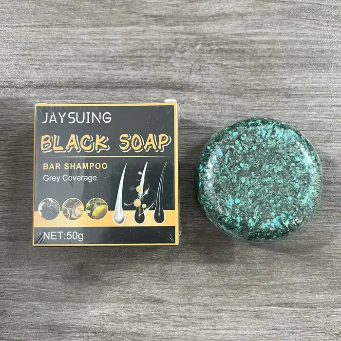 Shampoing réparateur à barre de couverture grise