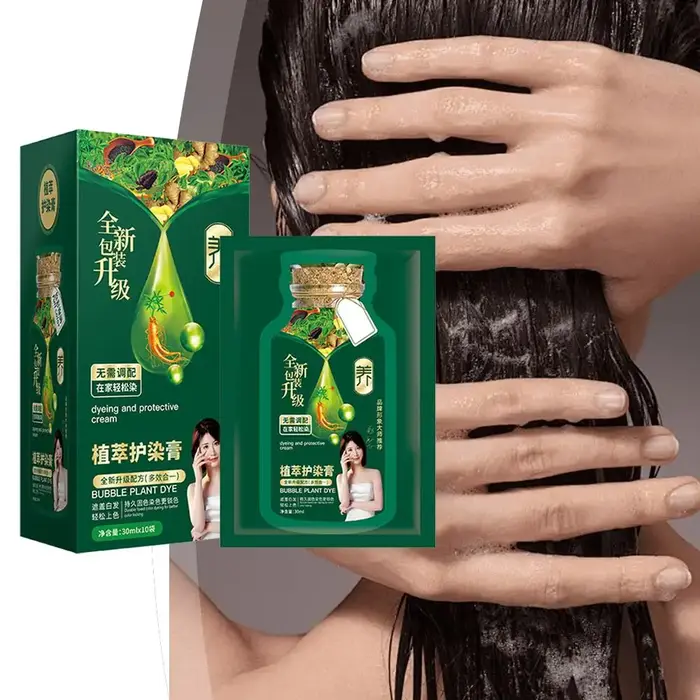 Shampoing de teinture capillaire à base de plantes naturelles