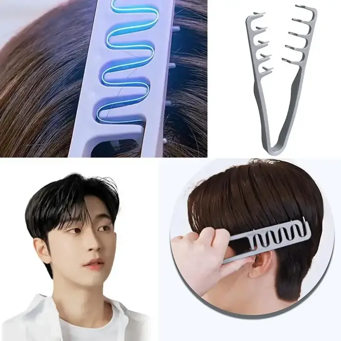 Kit d'outils de coiffure pour cheveux bouclés pour hommes et femmes - Peigne texturant volumisant