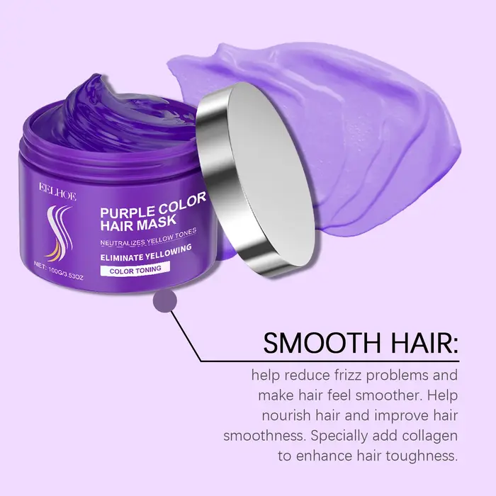 Masque capillaire violet à la kératine