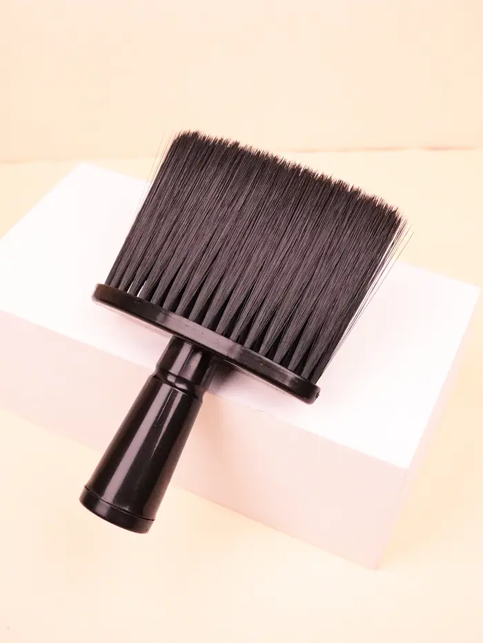 1 brosse à cheveux pour le cou, brosse noire de nettoyage doux pour le visage, adaptée aux coiffeurs