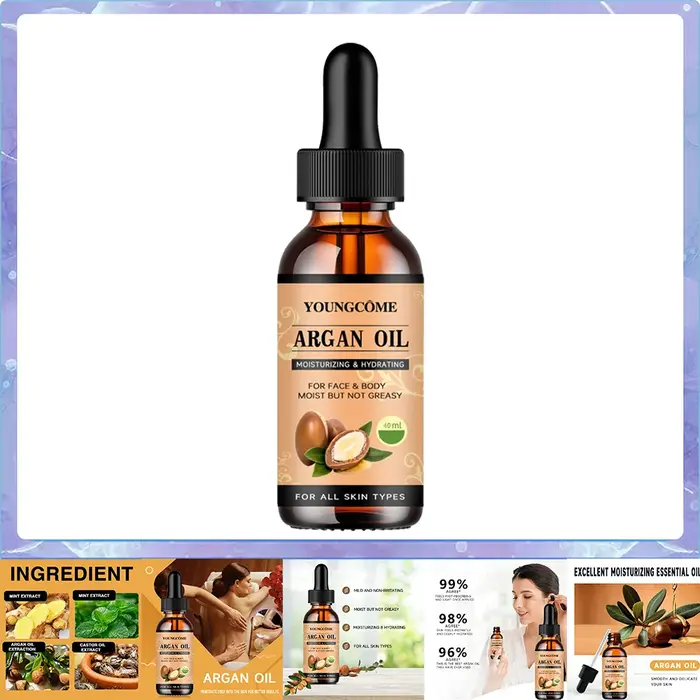 Sérum capillaire à l'huile d'argan marocaine, brume d'huile légère pour pointes fourchues, cheveux crépus et mèches, réparation d'huile capillaire, brillant