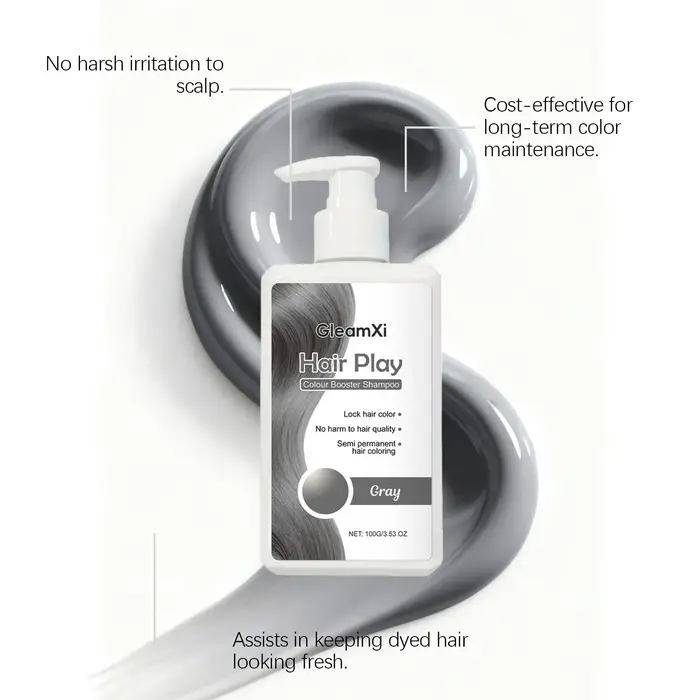 Shampoo pour cheveux gris - Fixation de la couleur