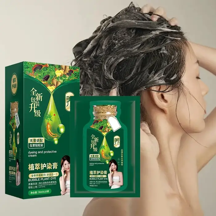 Shampoing de teinture capillaire à base de plantes naturelles