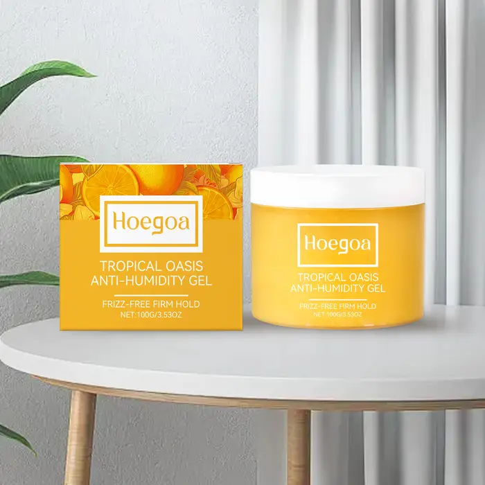Gel capillaire définissant les boucles avec extrait d'ananas, forte tenue résistante à l'humidité po