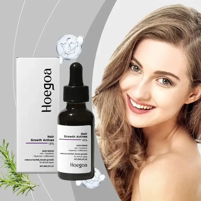 Sérum de croissance minimaliste pour cheveux épais