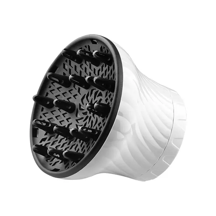 Diffuseur universel pour cheveux, adaptable aux sèche-cheveux, avec design rotatif, pour cheveux bouclés, grand capot de ventilation, forme fixe, diffuseur de vent