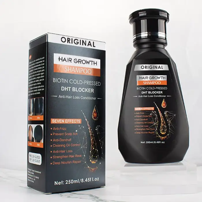 Shampoing à la biotine avec peigne, brosse pour la croissance des cheveux, Anti-pelliculaire, soulage les démangeaisons, renforcer le traitement contre la perte de cheveux, pour femmes et hommes, 250M