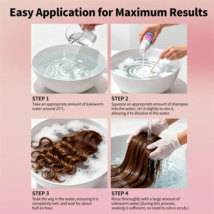 Shampoing professionnel 2 en 1 pour perruque
