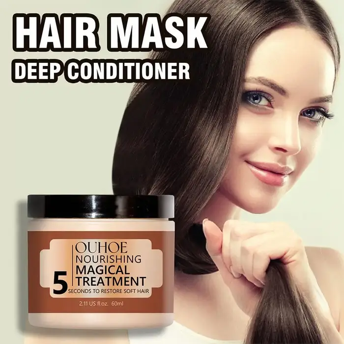 Masque magique réparateur en 5 secondes pour cheveux crépus et abîmés, soin lisse, traitement KerBri