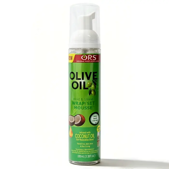 Mousse pour cheveux bouclés (100 ml) pour perruques, mousse coiffante à l'huile d'olive à tenue fort