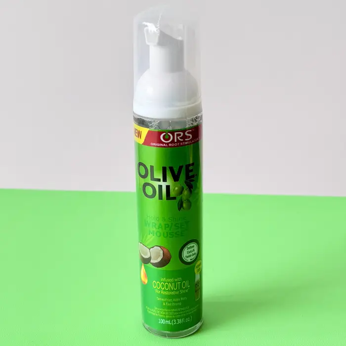 Mousse pour cheveux bouclés (100 ml) pour perruques, mousse coiffante à l'huile d'olive à tenue fort