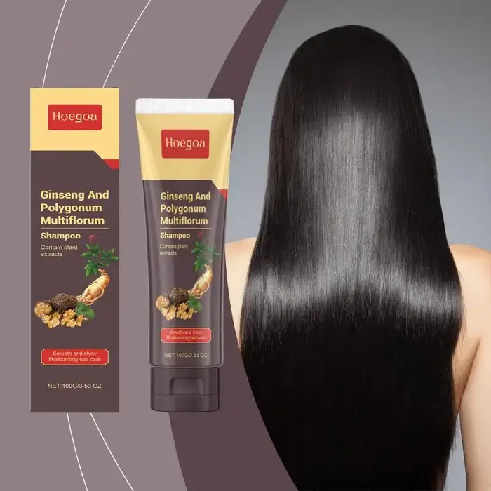 Shampoo Hoegoa Ginseng Polygonum Multiflorum, à base de plantes, hydrate les cheveux et améliore leu