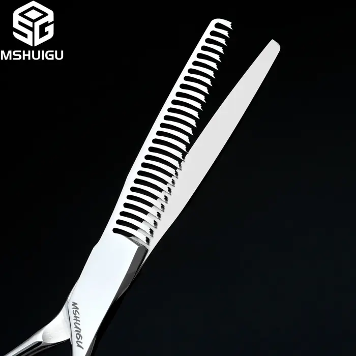 MSHUIGU Ciseaux de barbier professionnels VG10 de 6 pouces, ciseaux à effiler multi-usages avec desi