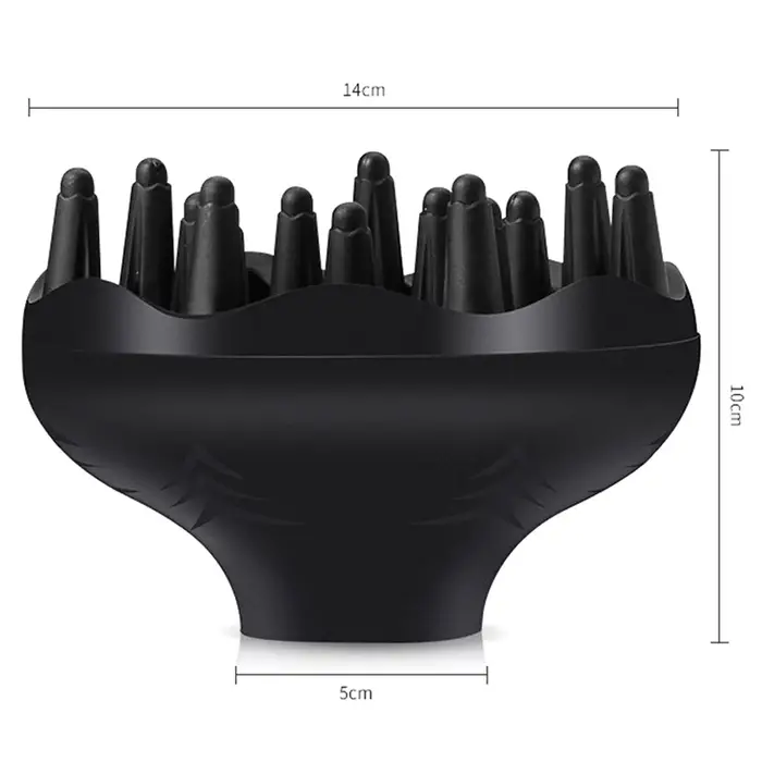 Diffuseur de cheveux bouclés professionnel, sèche-cheveux, souffleur de coiffure universel, outil de salon de coiffure noir, 1PC