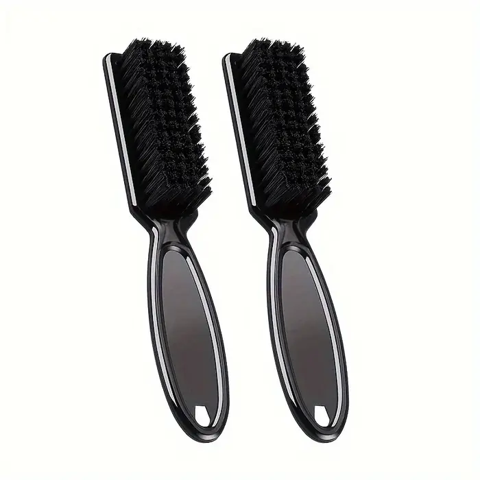 Ensemble de brosses de barbier, plumeau de cou, manche en plastique, brosse de nettoyage de cheveux 
