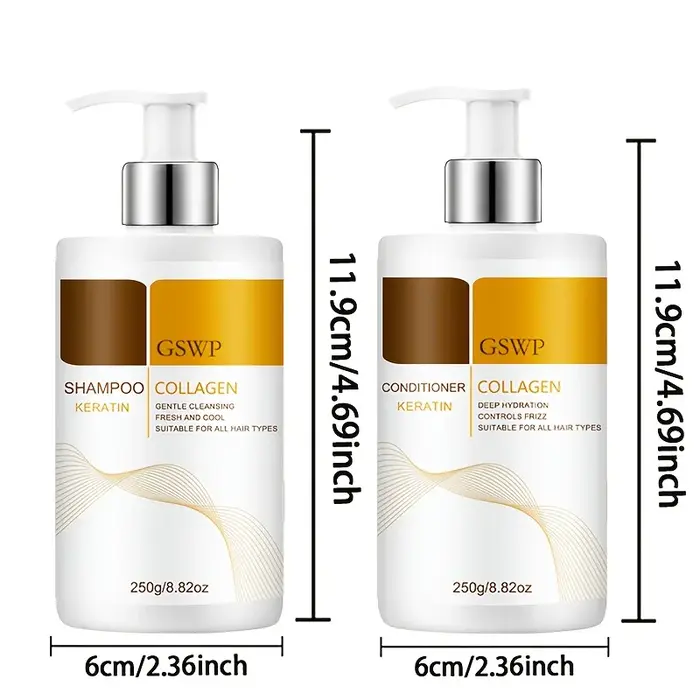 Shampooing et après-shampoing au collagène et à la kératine GSWP