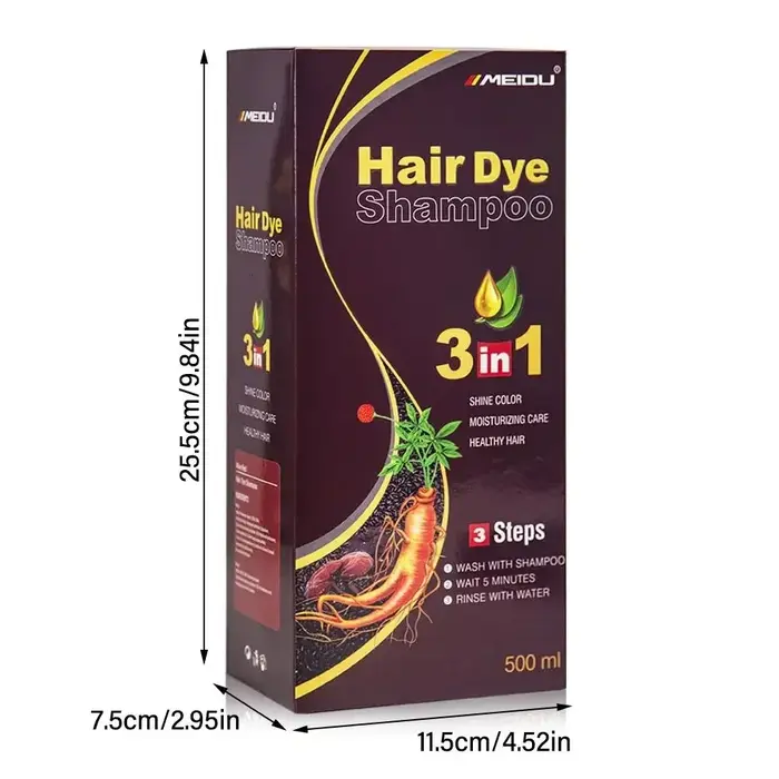 Shampoing de coloration instantanée 3 en 1