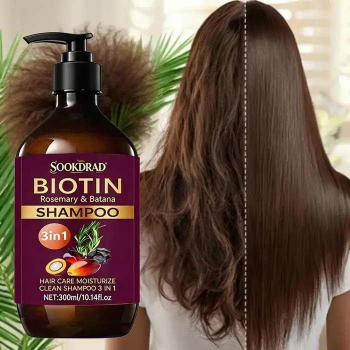 Shampoo 3-en-1 à la biotine avec romarin et batana
