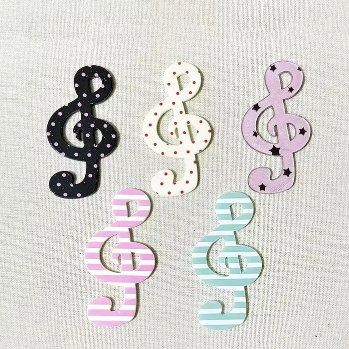 Barrettes à cheveux à pois et rayures motif notes de musique, style coréen, pinces latérales pour franges, accessoires capillaires quotidiens adorables pour femmes