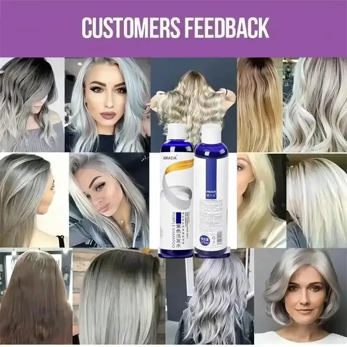 Shampoing de teinture capillaire fixateur de couleur pour couvrir les cheveux gris