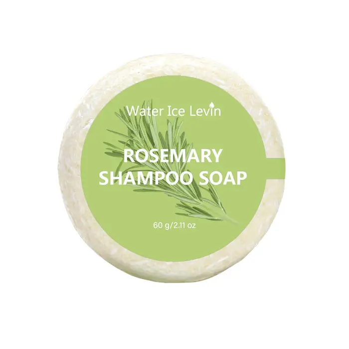 Savon Shampooing Solide Naturel Water Ice Levin à la Rosemary, Nettoyage Profond du Cuir Chevelu, Contrôle du Sébum, Cheveux Lisses, Soin Quotidien 60g