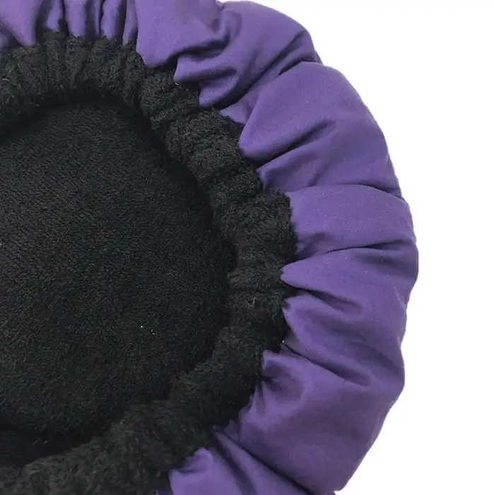Bonnet chauffant réversible en microcarence de coton