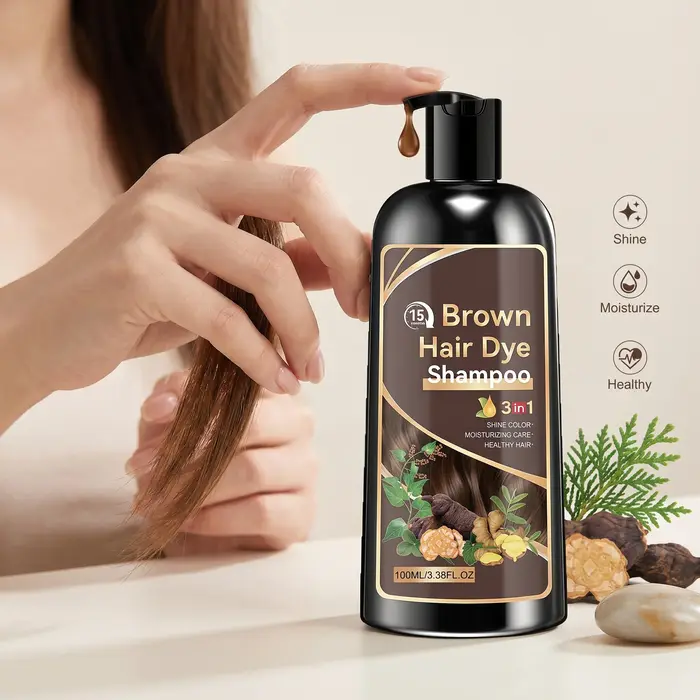 Shampoo colorant capillaire naturel à base de plantes