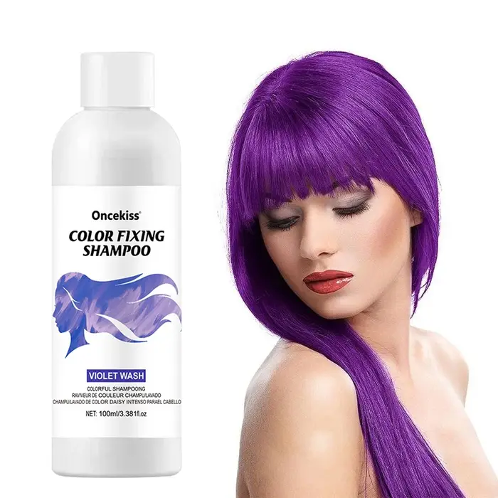Shampoing semi-permanent pour colorant capillaire, shampoing unisexe de protection et de fixation de