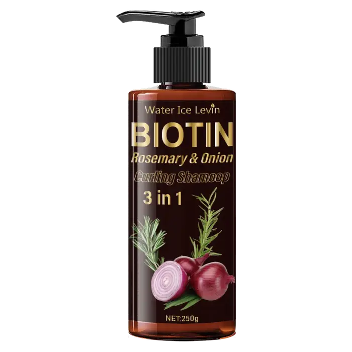 Shampoo à la biotine 3-en-1, hydratant et riche en extrait d'oignon, hydrate et apporte de la brilla