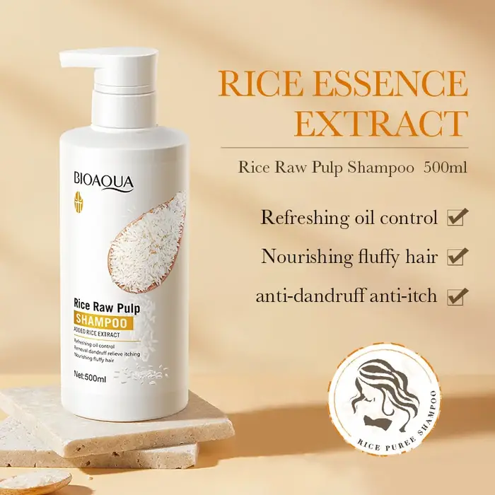 Shampooing à la pulpe de riz crue 500 ml