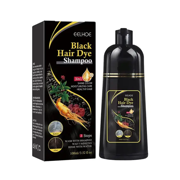 Shampoing magique à base de plantes naturelles, 100ML, 3 en 1, pour cheveux Gary, brun foncé, noir,
